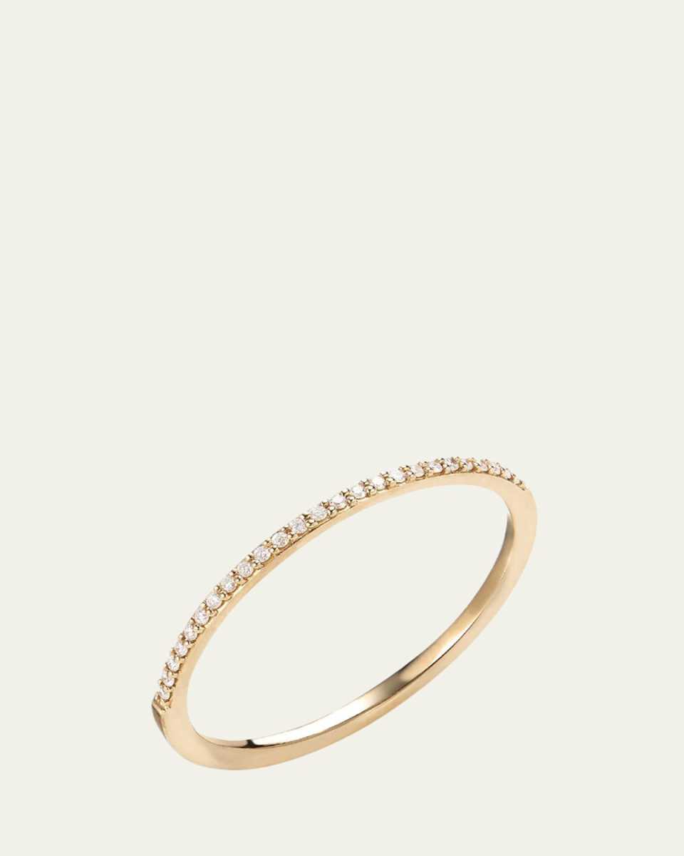 14k Gold Thin Flawless Diamond Stack Ring